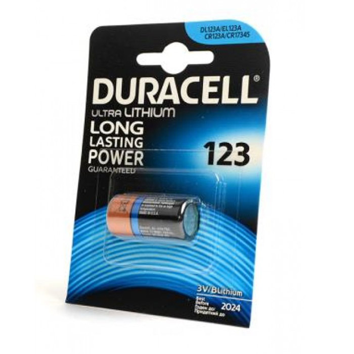 Батарейка щелочная DURACELL 3V CR123