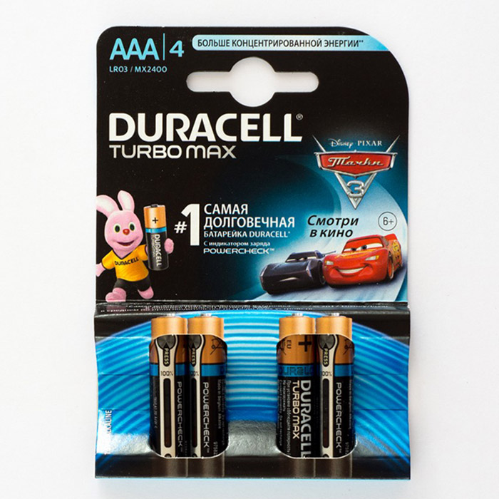 Батарейка щелочная DURACELL 1,5V AAA